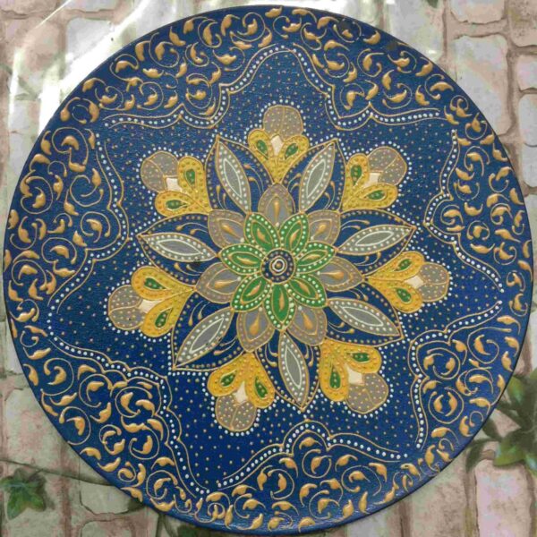 Blue Floral Wall Plates For Wall Decor