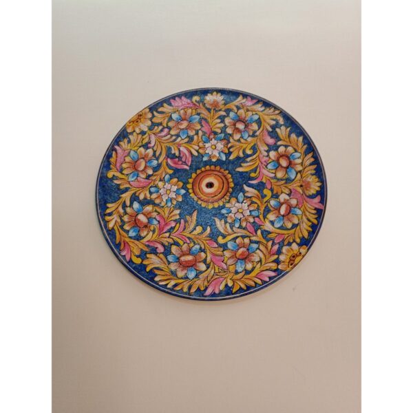 Blue With Multicolor Flower Plates 002