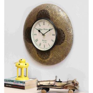Brown Wooden Analog Vintage Wall Clock 01