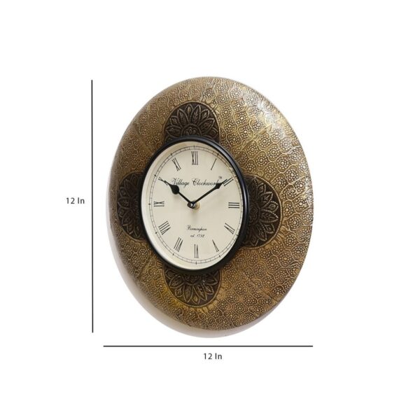 Brown Wooden Analog Vintage Wall Clock 04