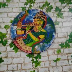 Lord Radha Krishna Decor Wall Plates 1