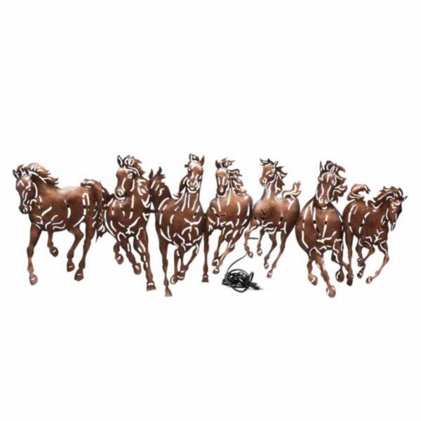 Metal Iron Horse Wall Decor With Back lit LED 2
