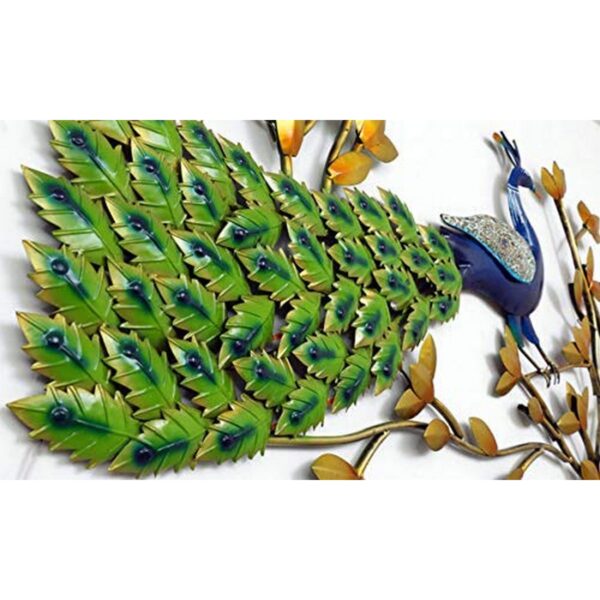 Peacock On Leaf With Led Wall Decor 4