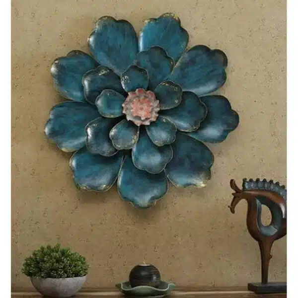 Rajasthani Handcrafted Iron Flower Wall Decor With Shining 2