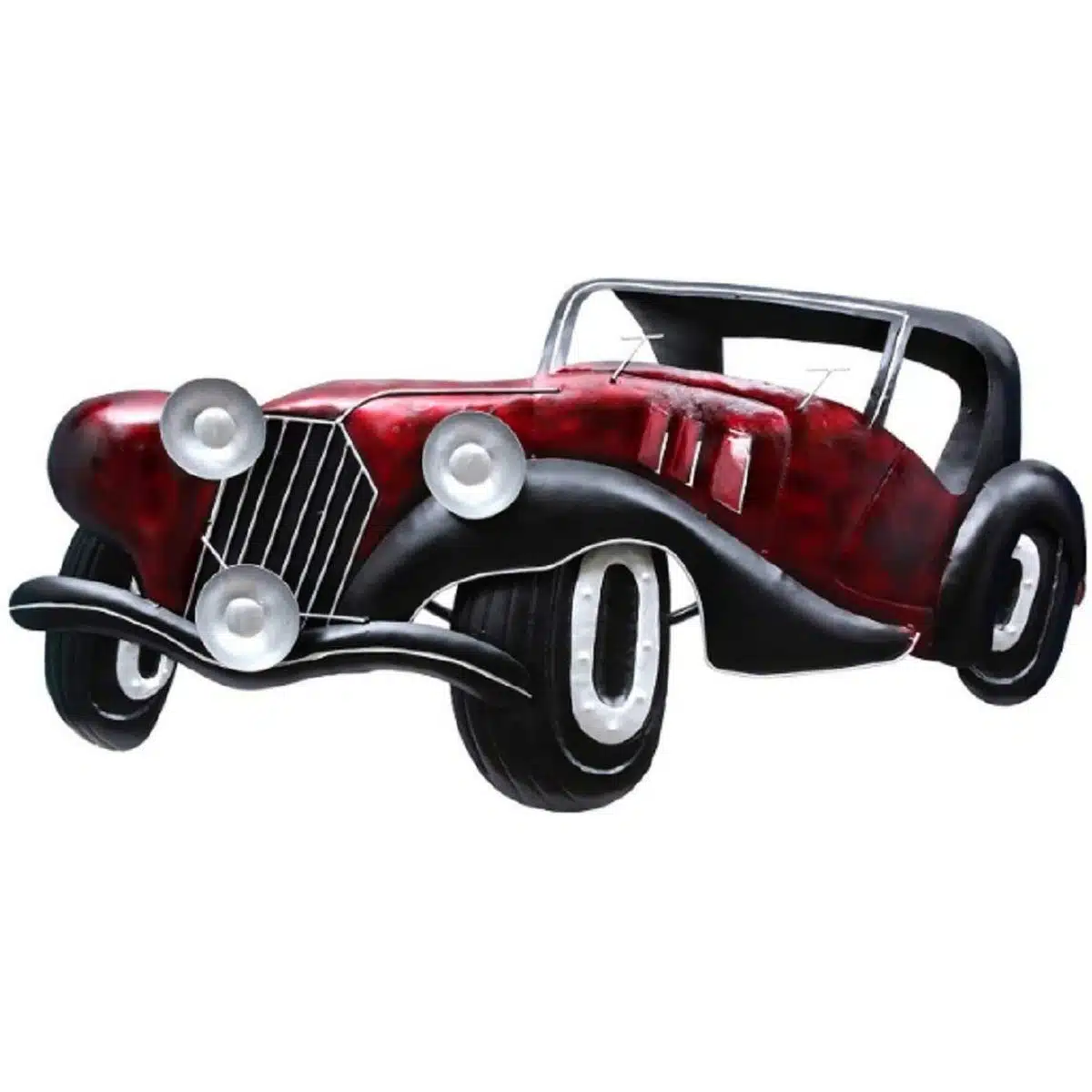 3D Red Vintage Car, Wall Decoration