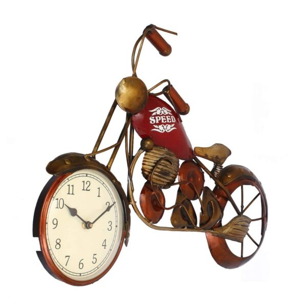Speed Red Bike Decor Wall Clock 3