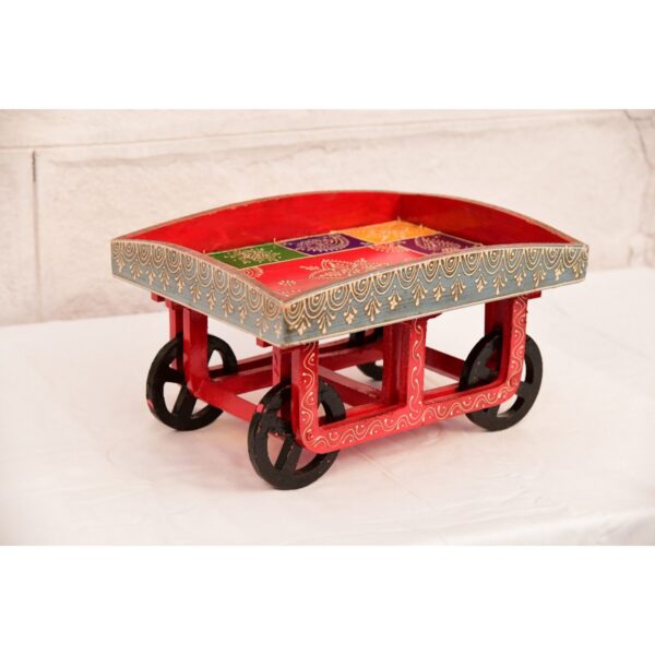 Thela Book Wooden Rack With Wheels 2