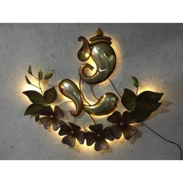 Ganesh Art With Flower Decor 001 600x600 1