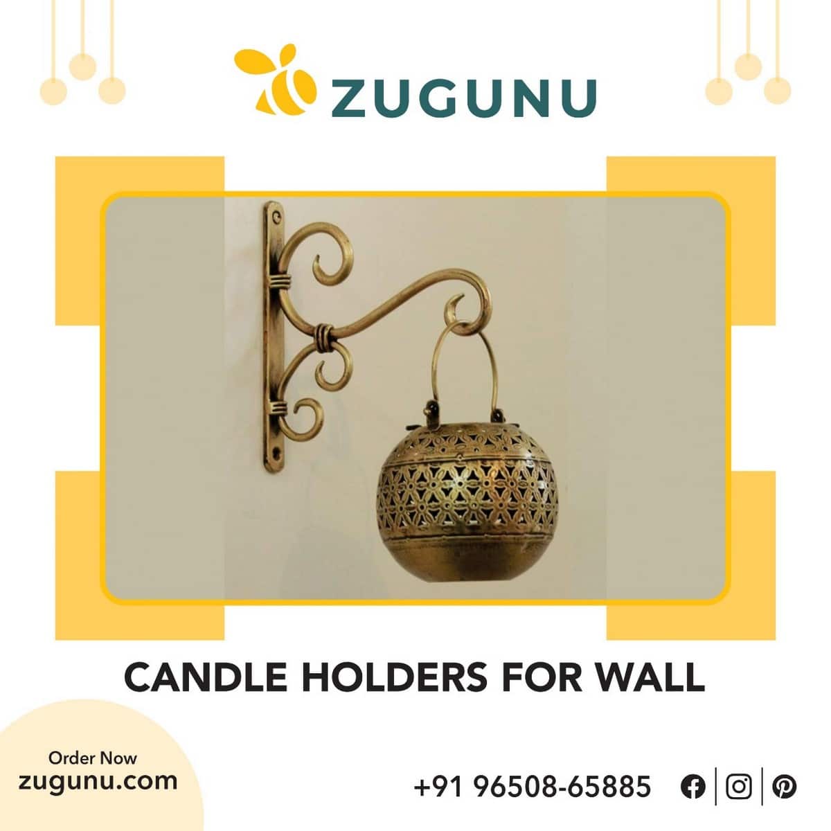 Artistic Looking Candle Holders For Wall Inside Home
