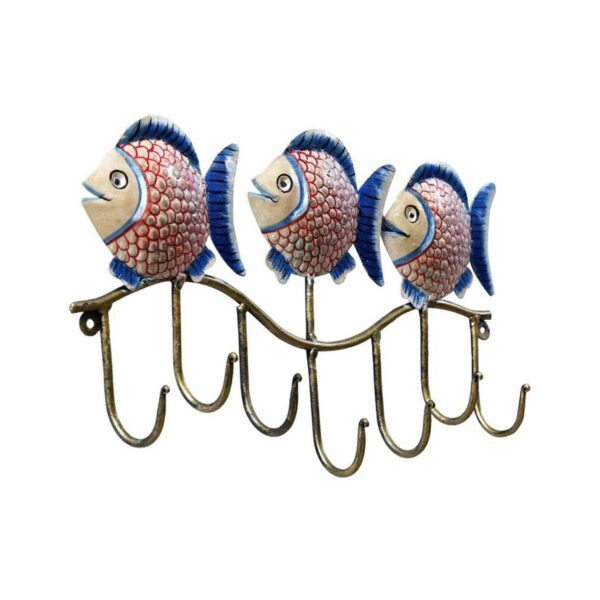 Blue Fish Key Holder with 7 Hooks2
