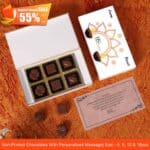 Delicate Design Printed Diwali Chocolates Gift