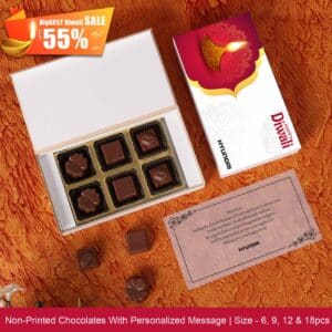 Golden Diwali Diyas Corporate Chocolates Gift