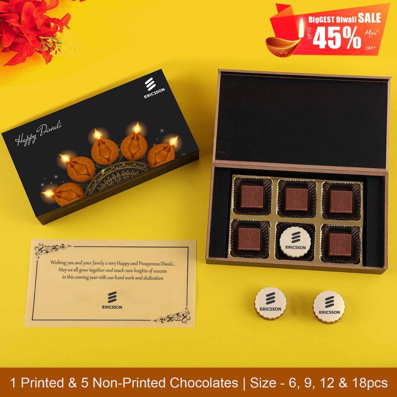 Send Personalised Diwali Choco Dry Fruit Box Gift Online, Rs.1050 |  FlowerAura