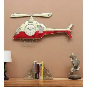 Iron Decorative Helicopter Wall Clock