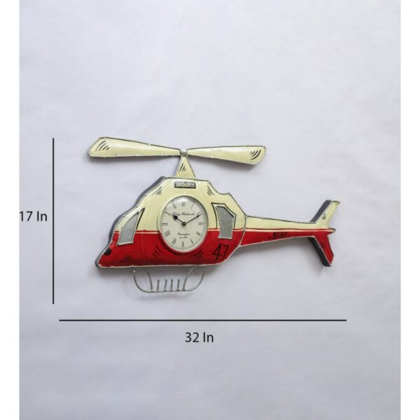 Iron Decorative Helicopter Wall Clock3