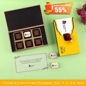 Logo Printed Chocolates Corporate Diwali Gift