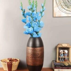 Brass Brown Metal Flower Vase