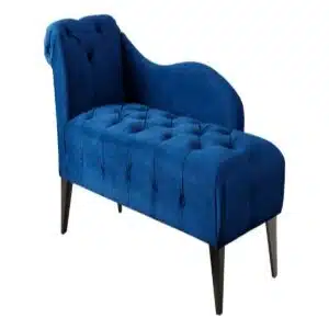Chaise Lounge Sofa In Blue With Tufted Details 1