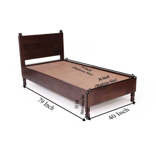 Charming Solid Wood American Single Bed For Home2