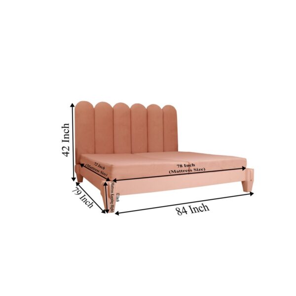 Classical Wooden Bed With 2 Bedsides For Your Home Pink4