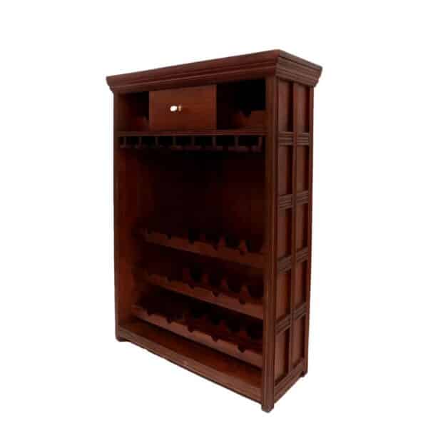 Compact Wooden Bar Cabinet Teak Wood 2