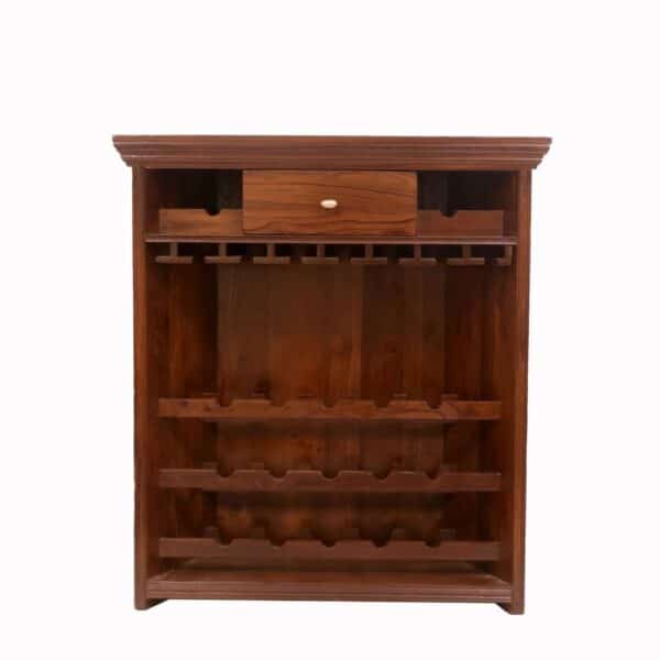 Compact Wooden Bar Cabinet Teak Wood 4