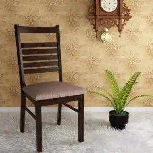 Exclusive Rubber Solid Wood Dining Chairs in Cappuccino Finish