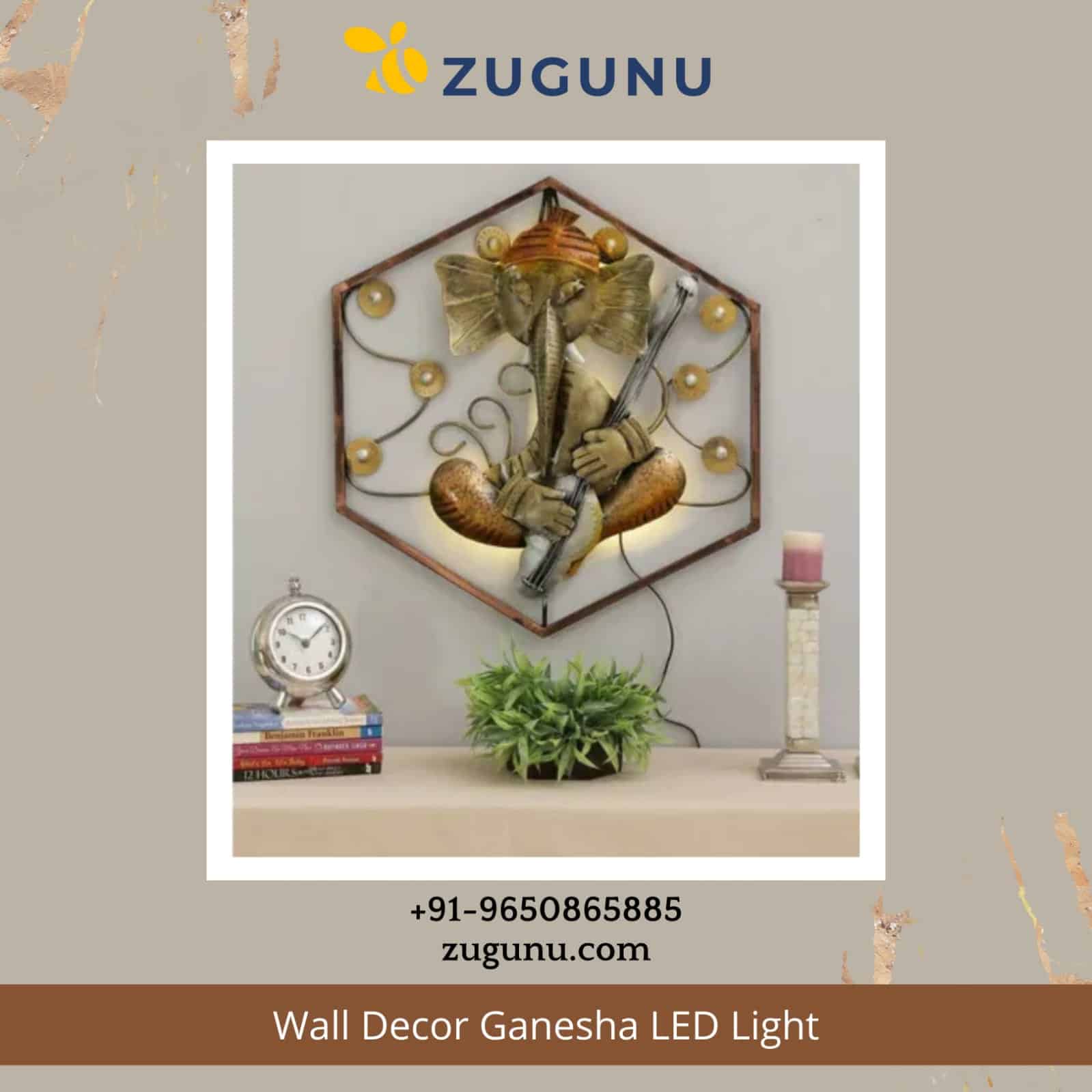 Ganesha LED Light From Zugunu Wall Decor
