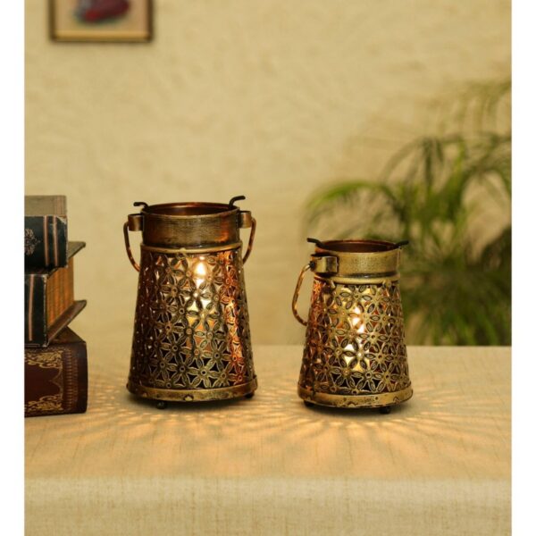 Gold Metal Table Candle Holder