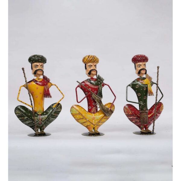 Indian Musicians Rajasthani Art Human Showpiece Set Of 2 4