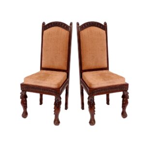 Majestic Long Back Wooden Dining Chair Set of 2