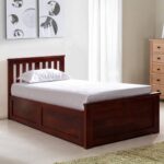 Marko Solid Wood Single Bed With Storage
