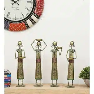 Metal Wrought Iron Tribal Lady Worker showpieces