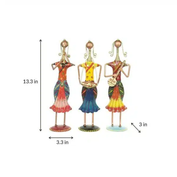 Multicolor Iron Musical Lady Dolls Set Of – 3 6
