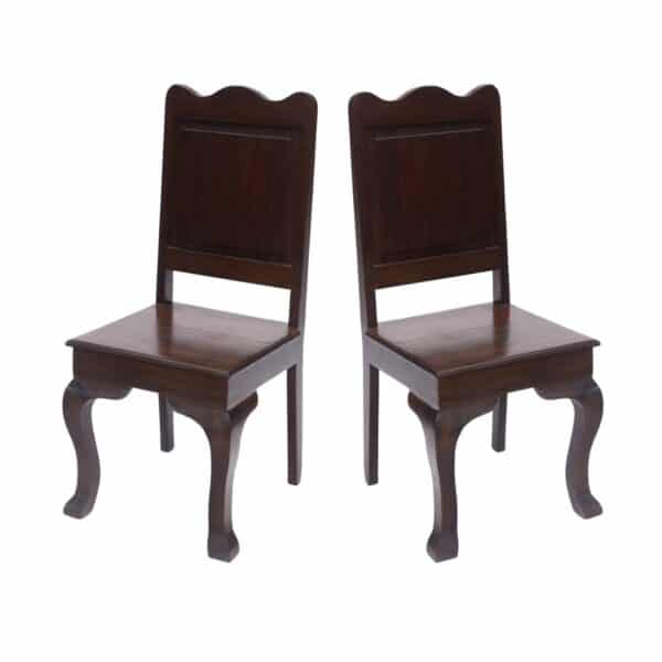 Plain Curved Dinning Office All Purpose Chair Set of 2