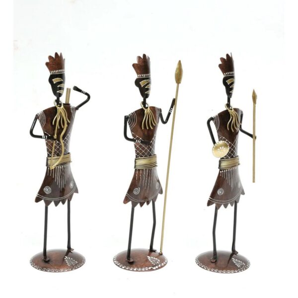 Rajasthani Art Soldier Human Figurine Set Of 3 6