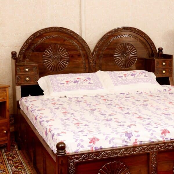 Sheesham Antique Finish Bed With storage box6