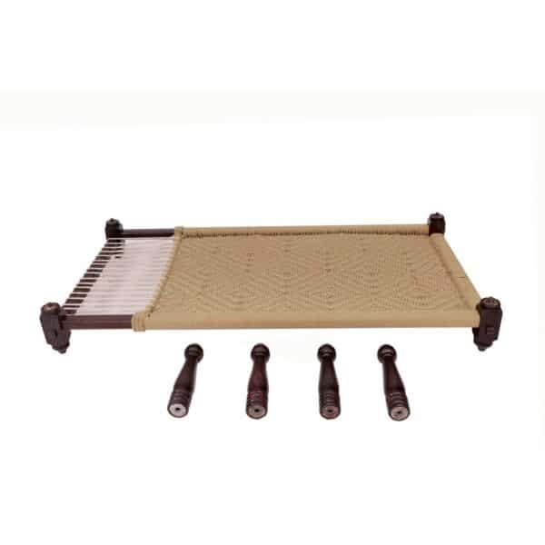 Sheesham Wood Indian Classical Weaved Day Bed2