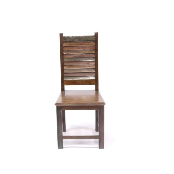 Shutter Back Old Colour Wood Chair Set of 23