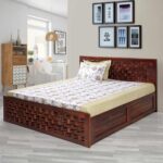 Solid Wood King Living Room Bed