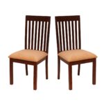 Straight Striped Back Chair Set of 2