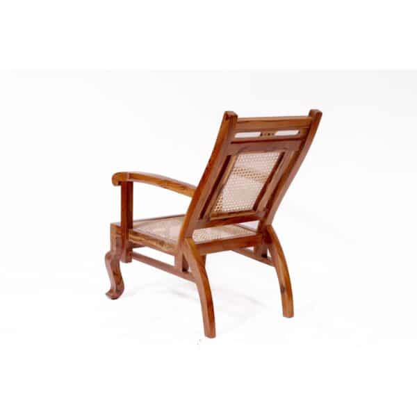 Stylish Teak Wood Cane Back Chair1