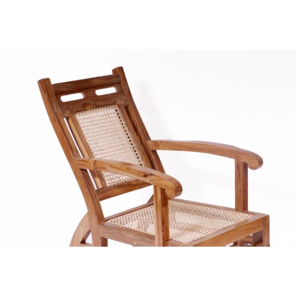 Stylish Teak Wood Cane Back Chair5