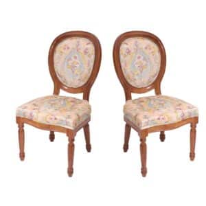 Teak Floral Delight Dining Chair Set of 2