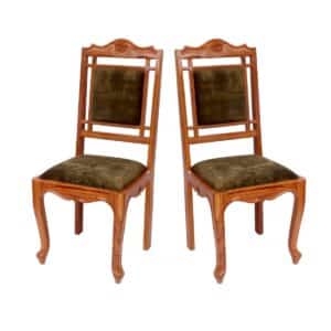 Teak Wood Traditional All Purpose Chair Set of 2