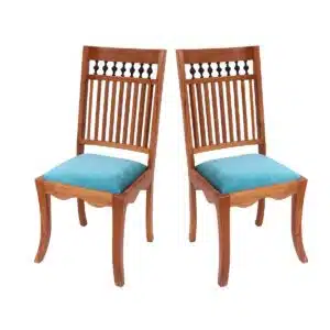 Teak Wood Traditional Dinning Chair Set of 2