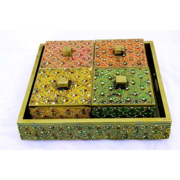 Vintage Hand Made Wooden Dry Fruit Box For Room 3