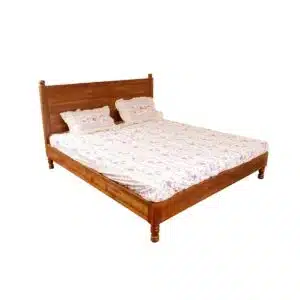 Wood Natural Tone Classical Bed Natural Solid Wood