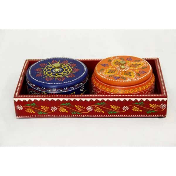 Wooden Hand Painted Dry Fruits Gift Box Home Decor 4