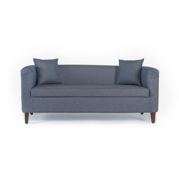 Wooden Three Seater Sofa of Omega Blue Color 2